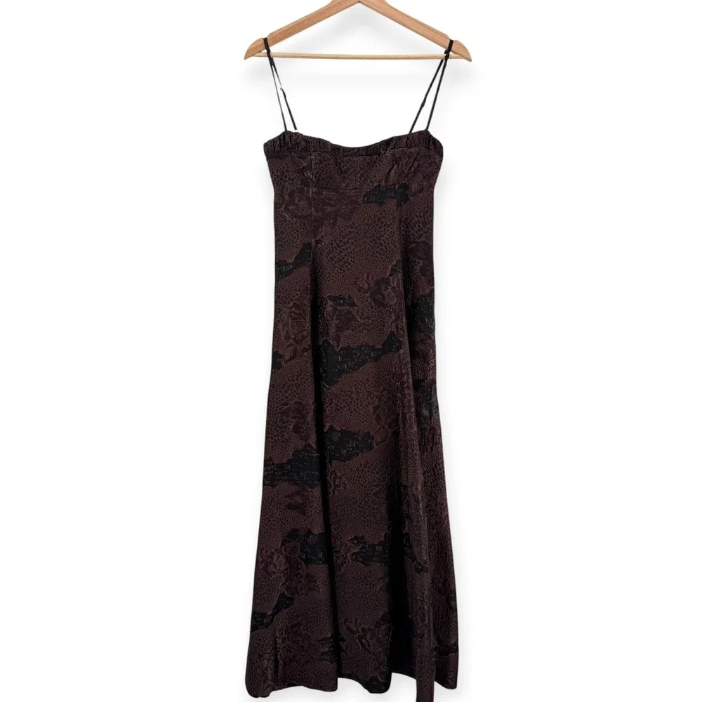 NWT CLEA Theron Midi Dress in Arabica Jacquard $775 - Size XS